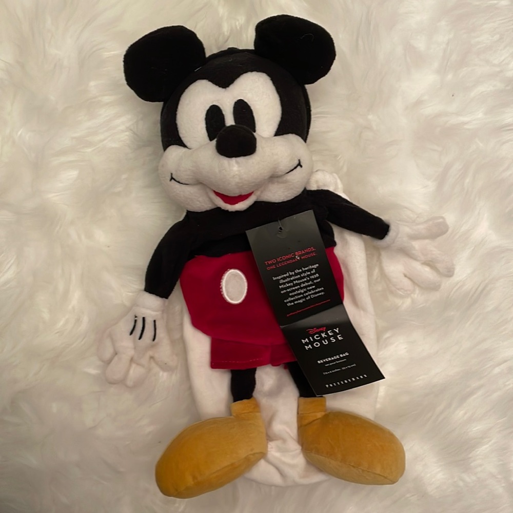 NWT DisneyXpottery barn Mickey Mouse wine bottle cover.